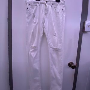 Hollister super skinny white jeans